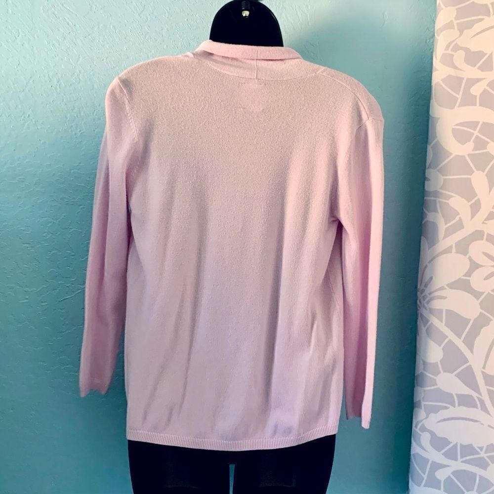 Zara Pink Knit Open Front Cardigan Sweater Size Small - Picture 5 of 8